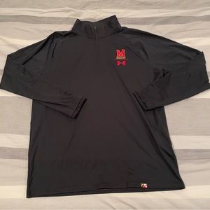 University of Maryland Under Armour Black Quarterzip size L